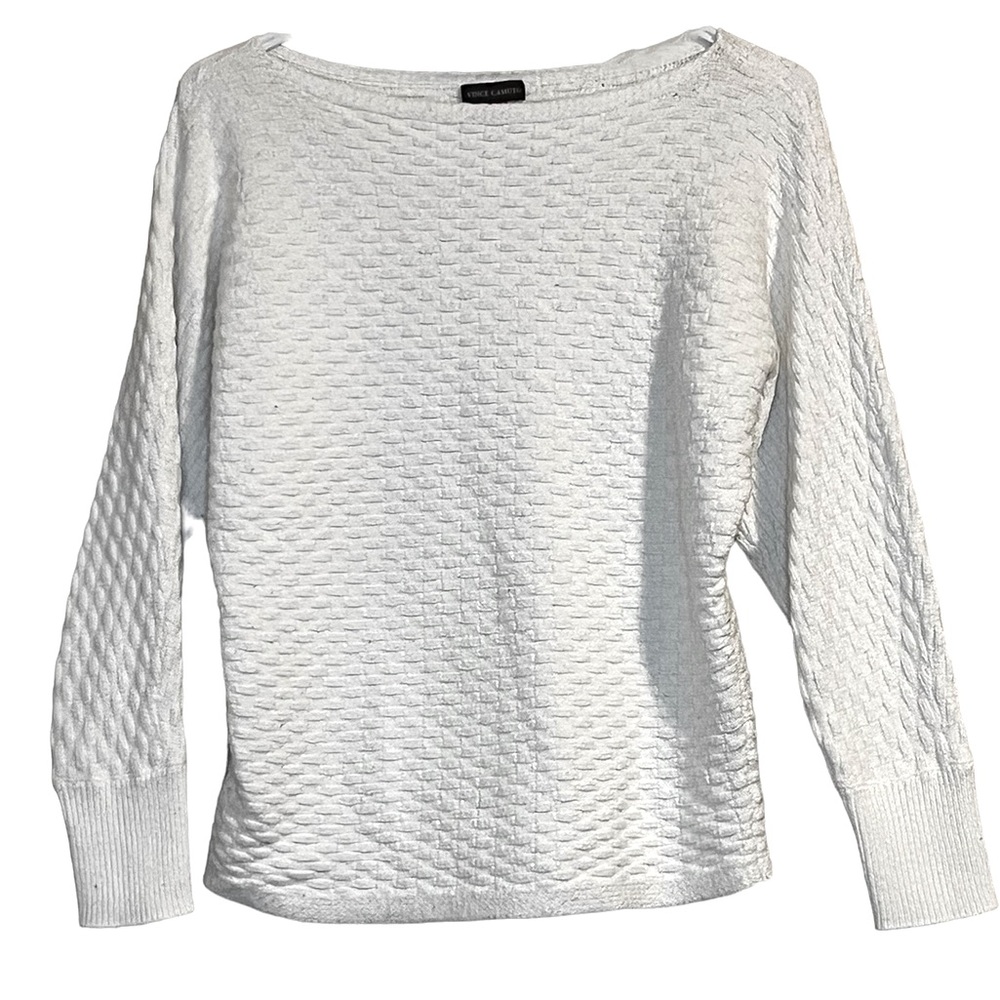 Vince Camaro waffle knit sweater off white cams
